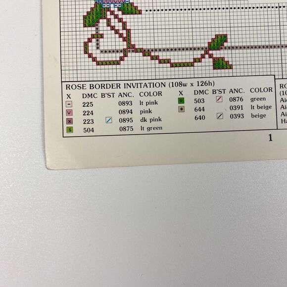 Leisure Arts Wedding Remembrance Leaflet 576 Cross Stitch Keepsake VTG 1987 - Picture 8 of 9